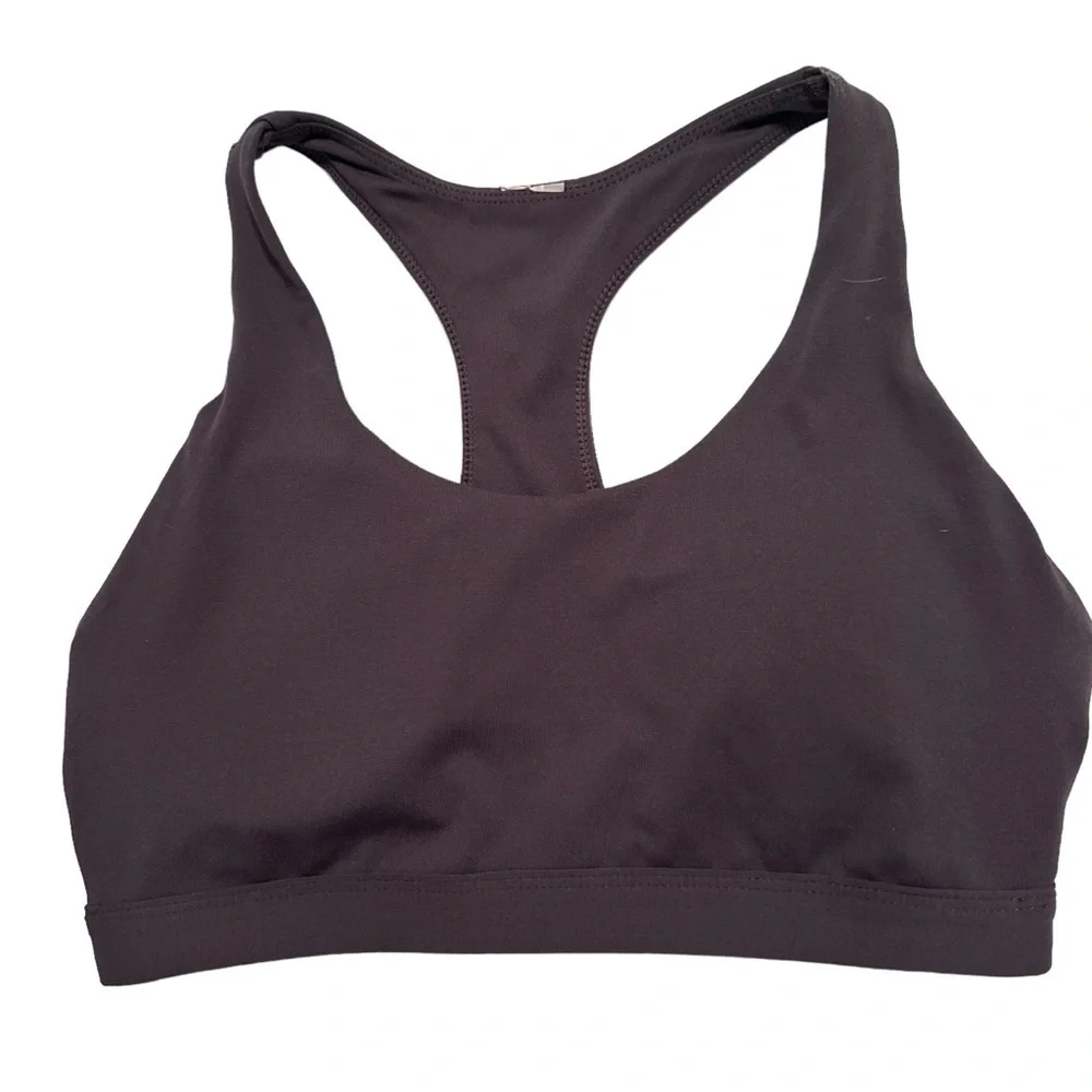 Fabletics Sports Bra Burgundy Mauve Strappy Racer Back, Small